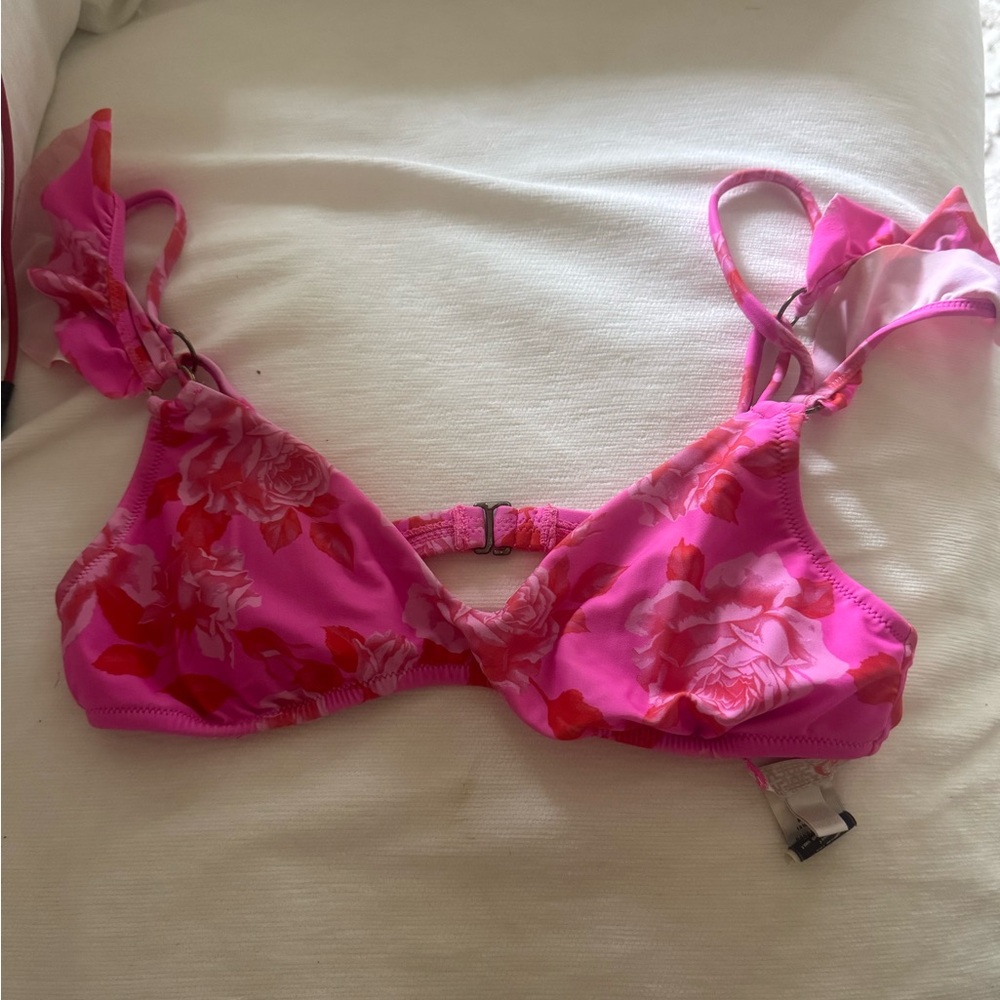 Floral Pink Women's bikini top